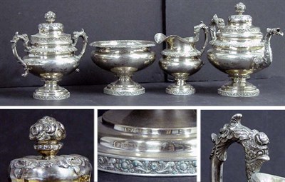 Lot 2186 - American Silver Tea and Coffee Service I.W....