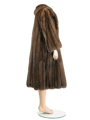 Lot 2211 - Sable Swing Coat Long flared sleeves, shawl...