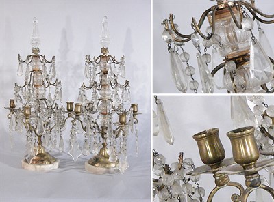 Lot 2377 - Pair of Louis XV Style Gilt-Metal and Cut...