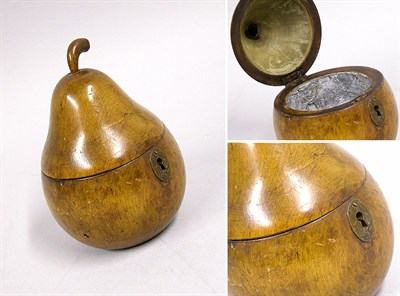 Lot 4349 - George III Fruitwood Pear Tea Caddy Late 18th...