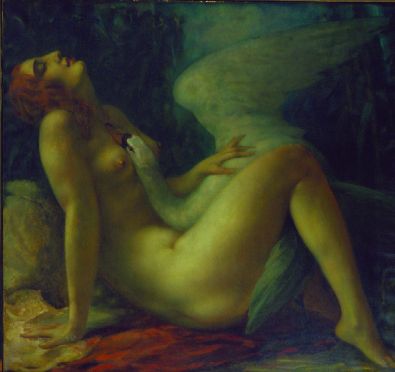 Lot 87 - Attributed to Arnold Bocklin LEDA AND THE SWAN...