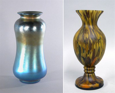 Lot 2530 - Quezal Art Glass Vase Of ovoid form, with...