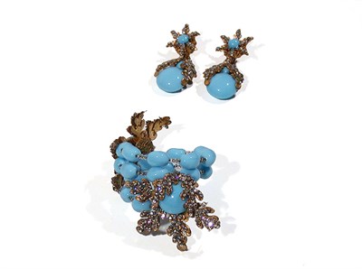 Lot 2330 - Miriam Haskell Faux Turquoise Demi Parure...