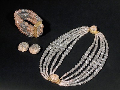 Lot 2333 - Coppola e Toppo Faceted Glass Bead Parure...
