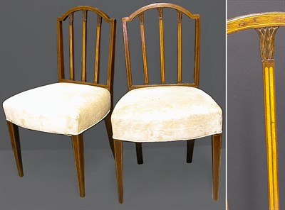 Lot 229 - Pair of Federal Inlaid Mahogany Side Chairs...
