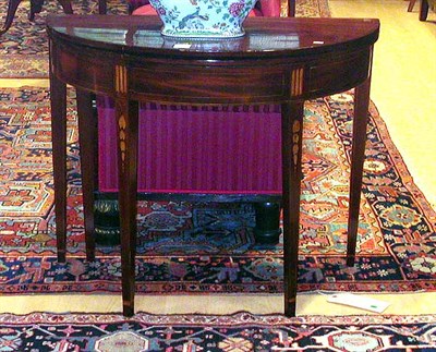 Lot 233 - Federal Inlaid Mahogany Fold-Over Card Table...