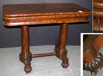 Lot 62 - Classical Mahogany Fold-Over Card Table...