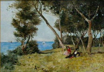 Lot 55 - Alfred-Emile Stevens Belgian, 1823-1906 TWO...