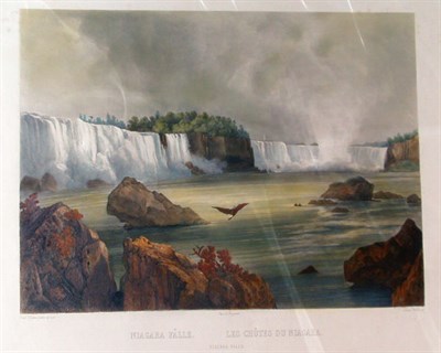Lot 39 - After Karl Bodmer NIAGARA FALLS Hand-colored...