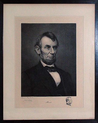 Lot 46 - Jacques Reich ABRAHAM LINCOLN Engraving, 1905,...