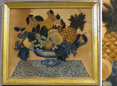 Lot 61 - Watercolor on Velvet Theorem Painting 19th...