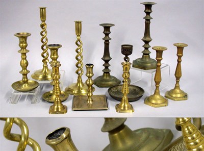 Lot 219 - Miscellaneous Group of Brass Candlesticks...