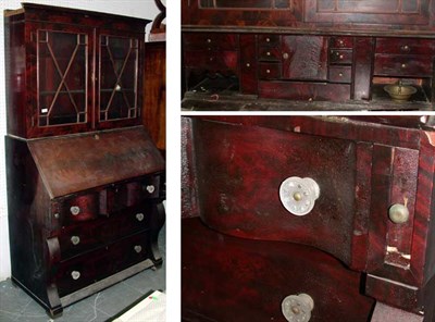 Lot 164 - Classical Style Mahogany Desk and Bookcase...