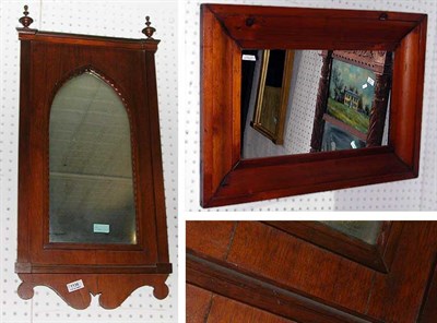 Lot 125 - Two Cherry Framed Mirrors One rectangular, one...
