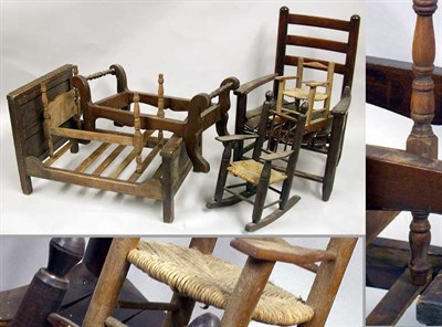 Lot 225 - Group of Miniature Wood Furniture Comprising...