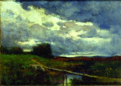 Lot 2056 - School of Jean Francois Millet MARSH AT DAWN...