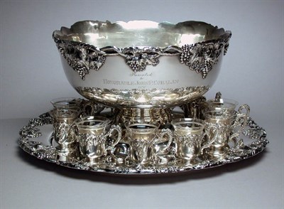 Lot 188 - Black, Starr & Frost Sterling Silver Punch Set...