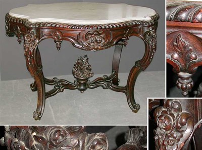Lot 78 - Rococo Revival Mahogany Center Table New York,...
