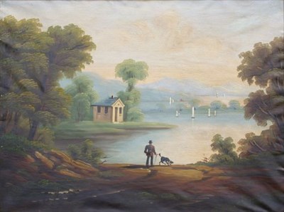 Lot 10 - Follower of Thomas Chambers MAN WITH DOG IN...