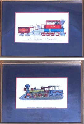 Lot 54 - After Curro [TRAIN STUDIES] Five color...