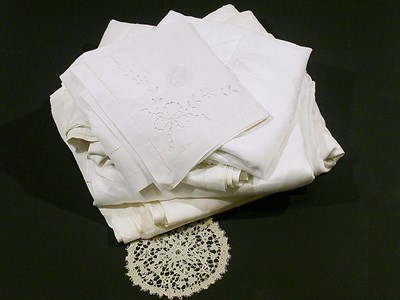 Lot 2444A - Group of Table Linens European, late...