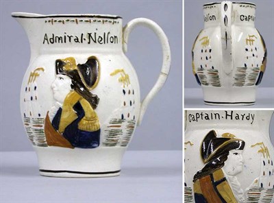Lot 72A - Prattware Pitcher 19th Century Depicting...