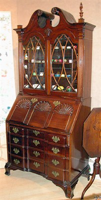 Lot 2203 - Federal Style Mahogany Block Front Secretary...
