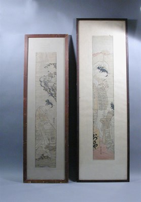 Lot 4239 - Two Japanese Woodblock Prints Masonobu,...