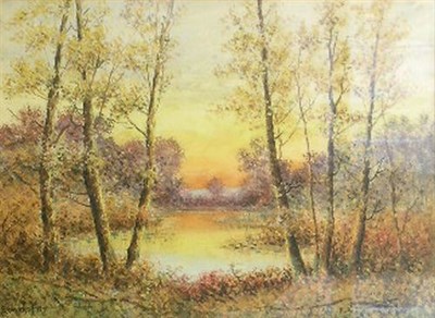 Lot 13 - Edward Fay 20th Century AUTUMN FOREST Signed...