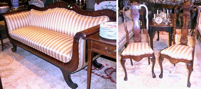 Lot 660 - Dutch Baroque Style Marquetry Inlaid Settee;...