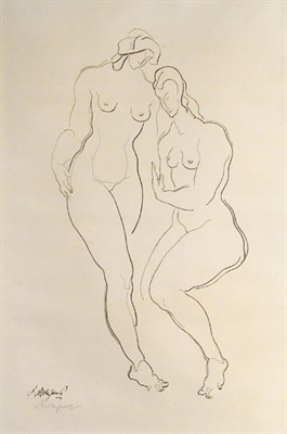 Lot 1169 - Alexander Archipenko TWO WOMEN, ONE SEATED...