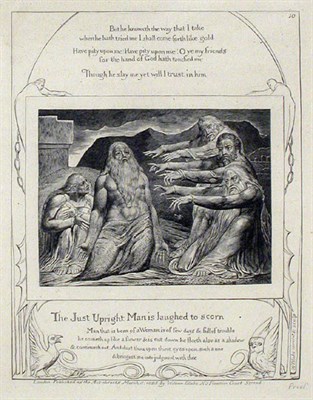 Lot 1186 - William Blake JOB REBUKED BY HIS FRIENDS (B....