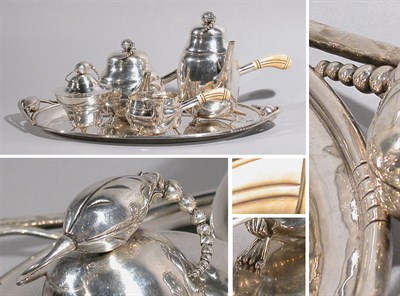 Lot 2429 - Sterling Silver and Bone Tea and Coffee...