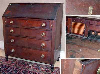 Lot 2310 - Walnut Slant Front Desk Mid Atlantic States,...