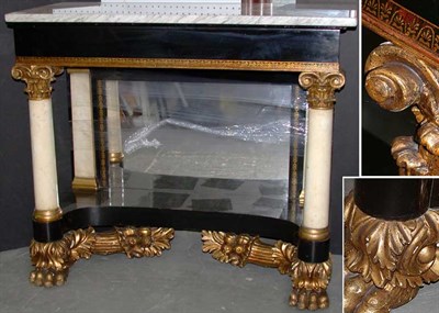 Lot 74A - Classical Ebonized and Gilt-Decorated Pier...