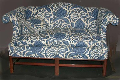 Lot 140A - Chippendale Style Upholstered Mahogany Love...