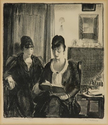 Lot 2141 - George Bellows ELSIE READING TO EMMA (MASON...