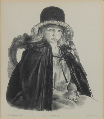 Lot 2142 - George Bellows JEAN IN A BLACK HAT (M. 187)...