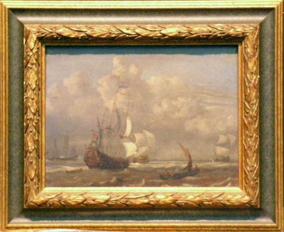 Lot 31 - Circle of Willem van Diest NAVAL SHIPS Oil on...