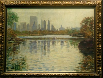 Lot 1 - American School 20th Century NEW YORK SKYLINE...