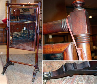 Lot 4410 - Regency Mahogany Cheval Mirror 19th Century...