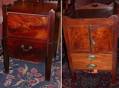 Lot 372 - Two George III Mahogany Washstands