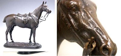Lot 449 - Patinated-Bronze Horse Sculpture After a model...