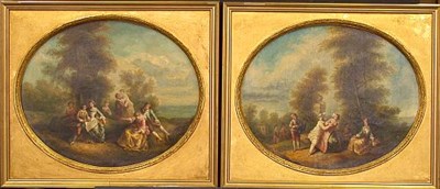 Lot 74 - Circle of Henry Andrews FETES CHAMPETRES: TWO...