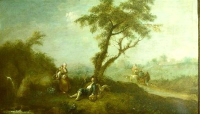 Lot 74 - School of Francesco Zuccarelli PASTORAL...