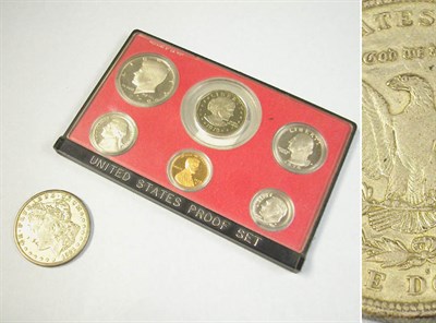 Lot 190 - Proof Set and Silver Coin Comprising one...