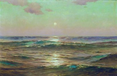 Lot 201 - Warren W. Sheppard 1858-1937 OCEAN SUNSET...