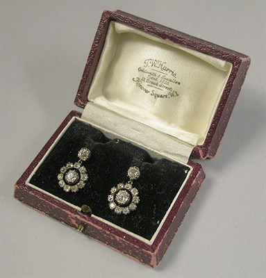 Lot 560 - Pair of Antique Diamond Earrings