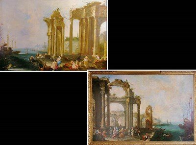 Lot 2104 - Follower of Francesco Guardi PORT SCENES WITH...