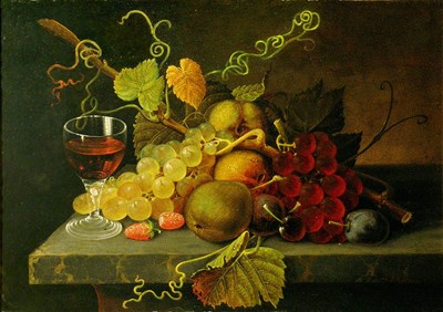 Lot 2111 - Manner of Severin Roesen STILL LIFE WITH FRUIT...